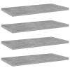 Bookshelf Boards 4 pcs Concrete Gray 15.7"x7.9"x0.6" Engineered Wood