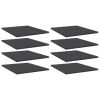 Bookshelf Boards 8 pcs Gray 15.7"x19.7"x0.6" Engineered Wood