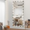 Hollywood Full Length Mirror with Lights Oversized Full Body Vanity Mirror with 3 Color Modes Lighted Large Standing Floor Mirror for Dressing Room Be