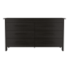 Hms 6 Drawer Double Dresser, Four Legs, Superior Top -Black