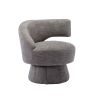360 Degree Swivel Cuddle Barrel Accent Chairs, Round Armchairs with Wide Upholstered, Fluffy Fabric Chair for Living Room, Bedroom, Office, Waiting Ro