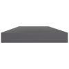 Bookshelf Boards 4 pcs High Gloss Gray 15.7"x3.9"x0.6" Engineered Wood