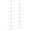 Wall-mounted Wine Rack for 9 Bottles 2 pcs White Iron