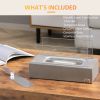 Tabletop Fireplace, 13" Concrete Alcohol Fireplace with Stainless Steel Lid for Indoor and Outdoor, 0.04 Gal Max 195 Sq. Ft., Light Grey