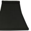 Slant Square Bell Hardback Lampshade with Washer Fitter, Black (with white lining)
