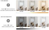 Hollywood Full Length Mirror with Lights Oversized Full Body Vanity Mirror with 3 Color Modes Lighted Large Standing Floor Mirror for Dressing Room Be