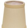 Slant Hardback Chandelier Lampshade with Flame Clip, Beige (Set of 6)