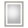 LED Bathroom Vanity Mirror with Front Light, 24 x 32 inch, Anti Fog, Dimmable,Color Temper 5000K,Brushed Gold Frame, Vertical & Horizontal Wall Mounte