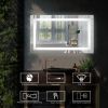 LED Bathroom Vanity Mirror with Light,40*24 inch, Anti Fog, Dimmable,Color Temper 5000K,Backlit + Front Lit,Both Vertical and Horizontal Wall Mounted