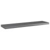 Bookshelf Boards 4 pcs High Gloss Gray 15.7"x3.9"x0.6" Engineered Wood