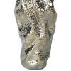 Modern and Elegant Ceramic Vase with Gold Texture