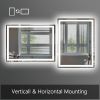 LED Bathroom Vanity Mirror with Light,24*32 inch, Anti Fog, Dimmable,Color Temper 5000K,Backlit + Front Lit,Both Vertical and Horizontal Wall Mounted