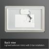 LED Bathroom Vanity Mirror with Light,48*36 inch, Anti Fog, Dimmable,Color Temper 5000K,Backlit + Front Lit,Both Vertical and Horizontal Wall Mounted