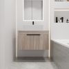 30 " Modern Design Float Bathroom Vanity With Ceramic Basin Set;  Wall Mounted White Oak Vanity With Soft Close Door; KD-Packing;  KD-Packing;  2 Piec
