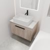 30 " Modern Design Float Bathroom Vanity With Ceramic Basin Set;  Wall Mounted White Oak Vanity With Soft Close Door; KD-Packing;  KD-Packing;  2 Piec