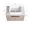 30 " Modern Design Float Bathroom Vanity With Ceramic Basin Set;  Wall Mounted White Oak Vanity With Soft Close Door; KD-Packing;  KD-Packing;  2 Piec