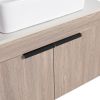 30 " Modern Design Float Bathroom Vanity With Ceramic Basin Set;  Wall Mounted White Oak Vanity With Soft Close Door; KD-Packing;  KD-Packing;  2 Piec