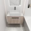 30 " Modern Design Float Bathroom Vanity With Ceramic Basin Set;  Wall Mounted White Oak Vanity With Soft Close Door; KD-Packing;  KD-Packing;  2 Piec